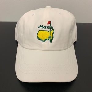 Masters White Golf Cap with Embroidered Logo